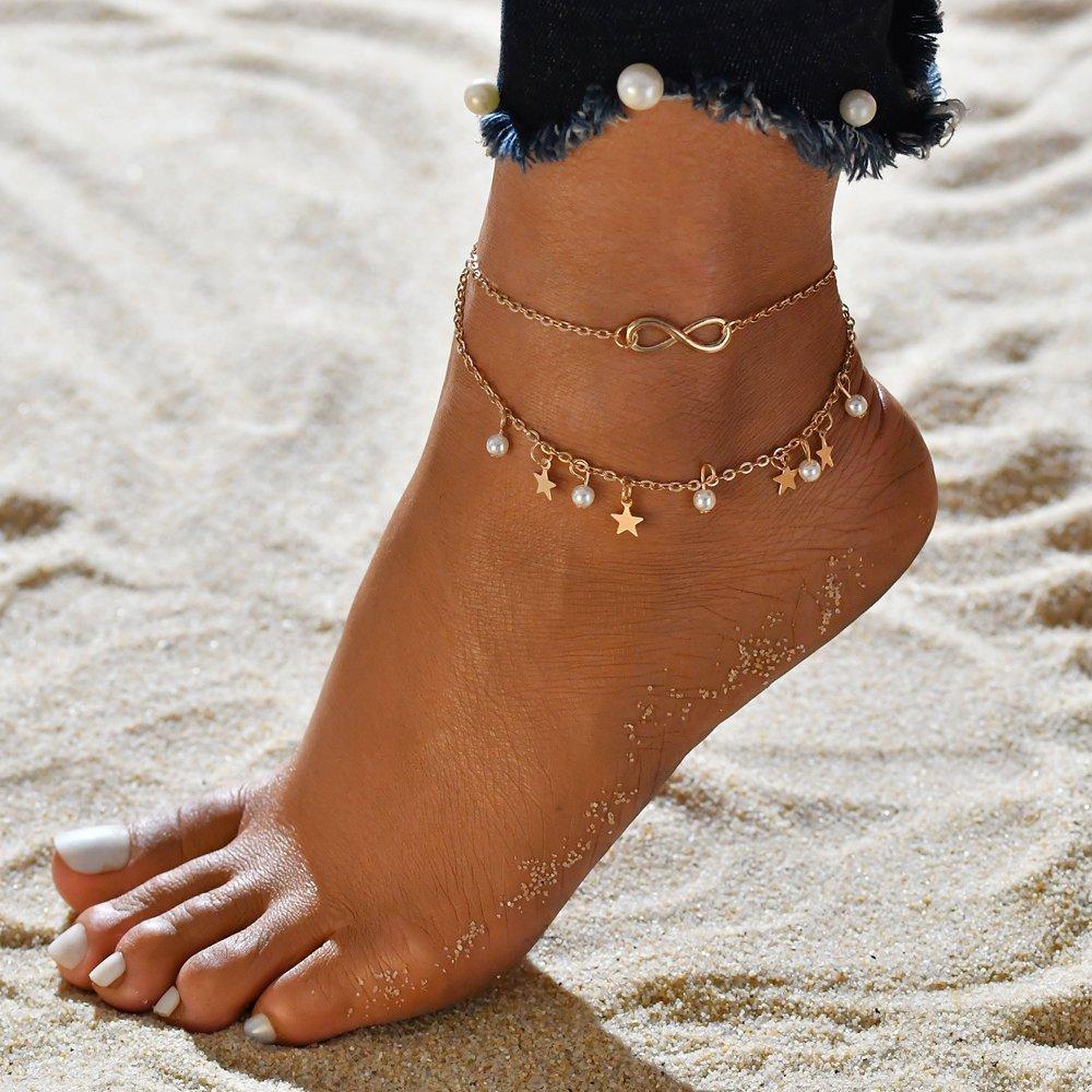 Infinity anklet bracelet + earls and stars